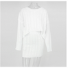 Knitted women's dress elegant large size sexy two-piece sweater party skirt suit