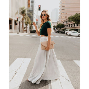 Women fashion casual skirt girls high Waist long skirts