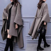 Woolen coat mid-length over-the-knee cloak woolen coat