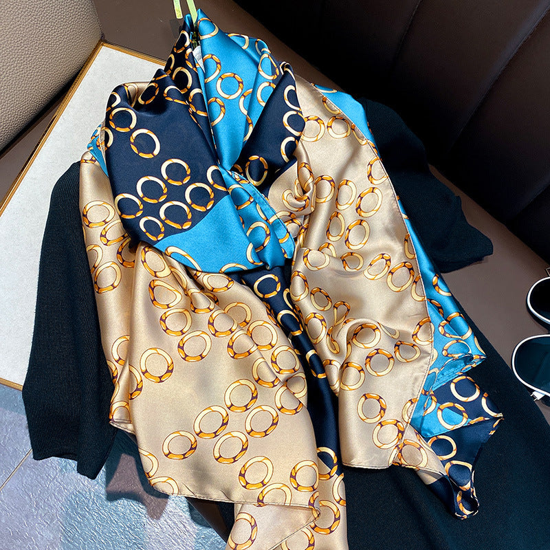 Korean Version Of The Simulation Of Silk Satin Silk Scarf Female Scarf