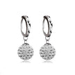 Zircon earring round diamond ball earrings women