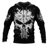 3D Printing Skull Pattern Men's Hoodie