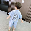 New Boys Handsome Cotton Summer Children's Work Clothes Out Clothing Tide