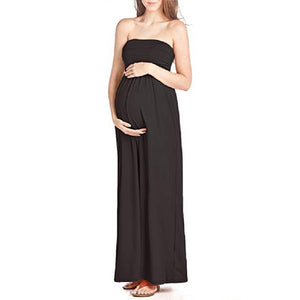 Maternity dress with long chest and long skirt