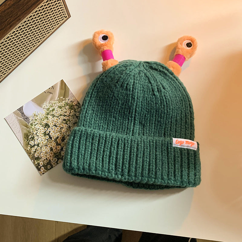 Funny Frog Knitted Beanie For Women