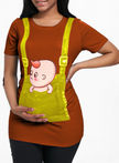 short-sleeved large size maternity dress pregnant women T-shirt round neck shirt