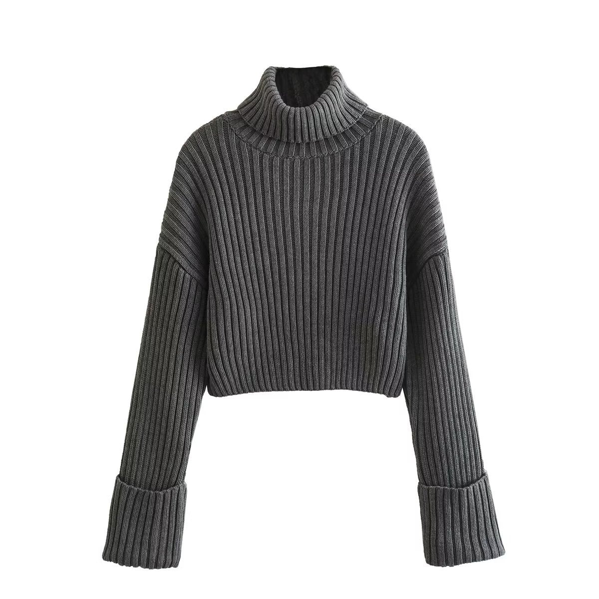 Style Women's Ribbed Turtleneck Sweater Women