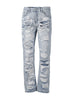 Men Destruction Patch Erosion Washed Jeans