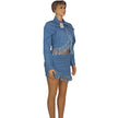 Denim Skirt Suit Fashion Stretch Cottonnv