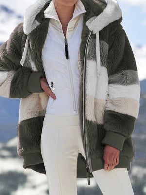 Fur Jackets Female Button Pockets Zipper Overcoat for women and men