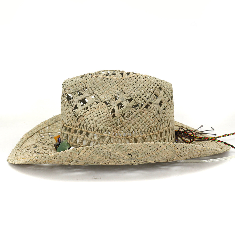 Men's And Women's Cowboy Hats Natural Hamcho Sunscreen Hat