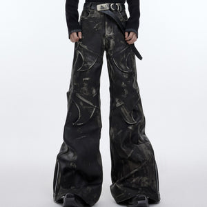 Heavyweight Split Design Casual Pants For Men