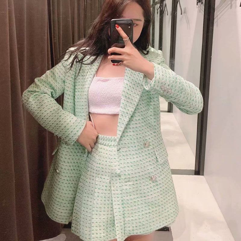 Quality Women's Plaid Texture Blazer