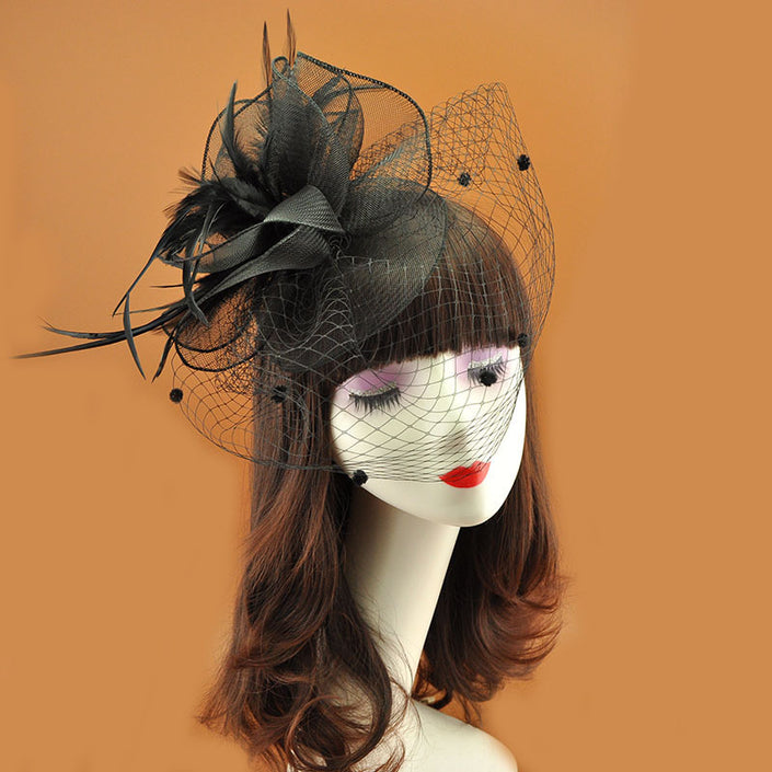 Women's British Elegant Retro Veil Top Hat