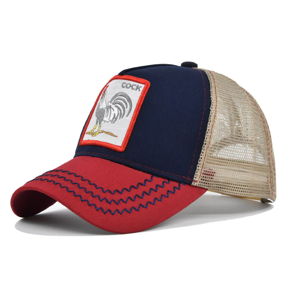 Embroidery Cock Summer Mesh Cap