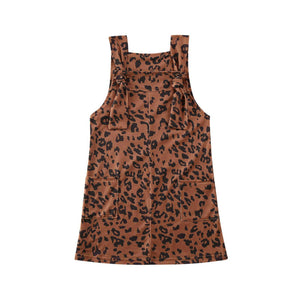 Baby Kid Girls Leopard Dress Sleeveless Casual