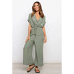 Loose Jumpsuit At Home Casual Lace-up One-piece