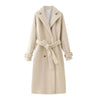 Women's Autumn Loose Cotton-padded Collar Long Woolen Coat