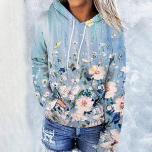 Early Autumn Space Series Loose Hoodie