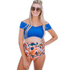 Printed pregnant women split swimsuit