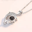 I Love You Necklace With Zircon In 100 Languages