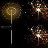 New Ground Plug Solar Fireworks Light LED Light String Copper Wire Outdoor Garden Decoration Star Lights Christmas Lights