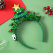 IPC Christmas Hair Band Glowing Headband Xmas Tree Snowflake Hair Band Deer Horn Light Flashing Headwear Merry Christmas Gift