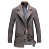 Alpscommerce men's trench coat Korean slim wool coat