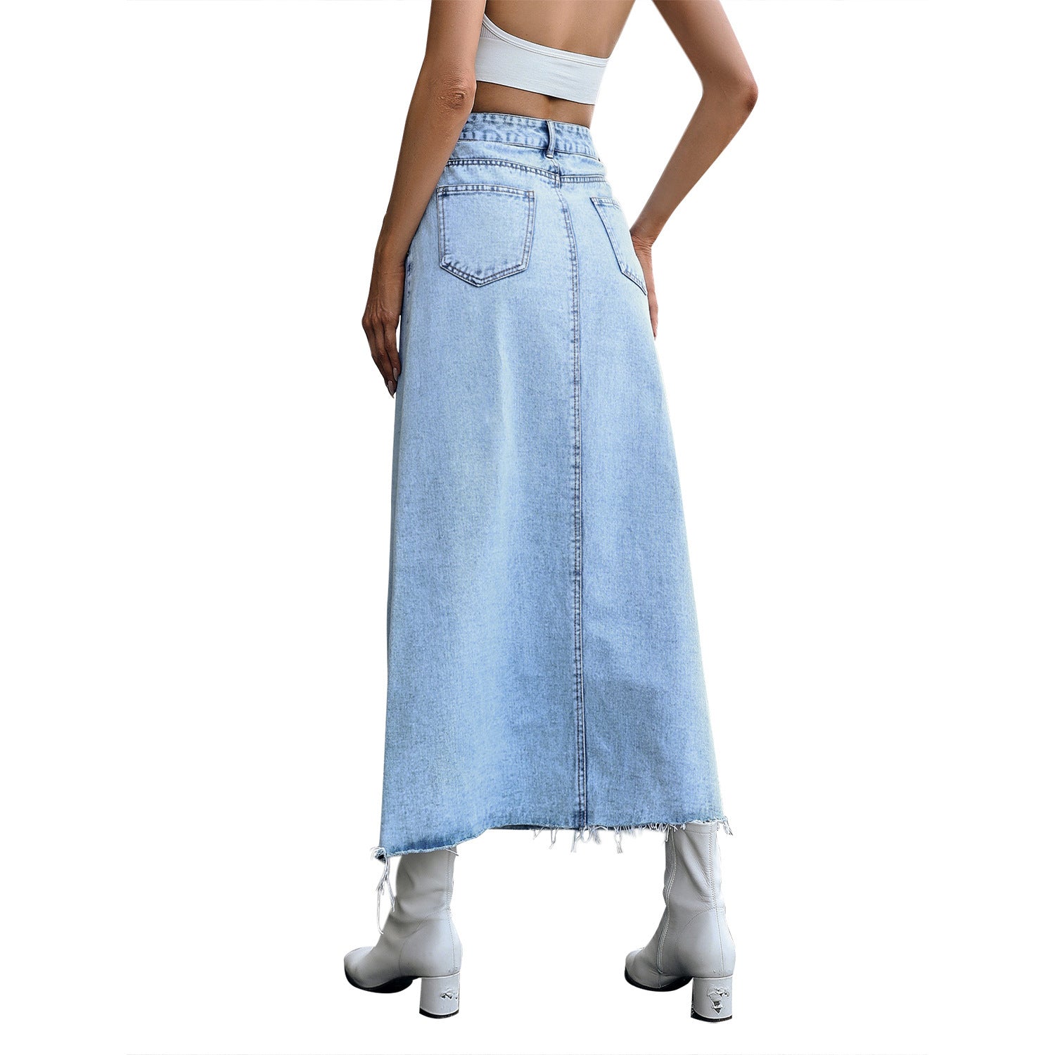 Women's Spring Summer Trendy Casual All-matching Fashion Long Skirt