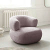 Minimalist Creative Casual White Lambswool Lazy Small Apartment Single Sofa Chair