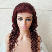 Brazilian Reality Wig Burgundy Lace Headgear 4x4 Loose Wave Lace Wig