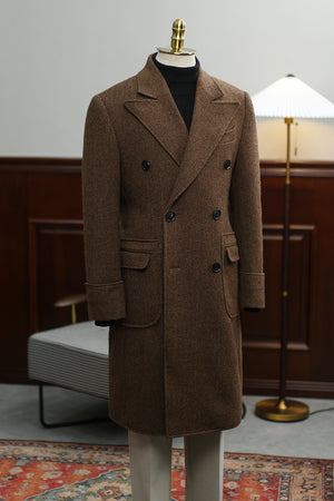 Padded Wool Polo Coat In Winter