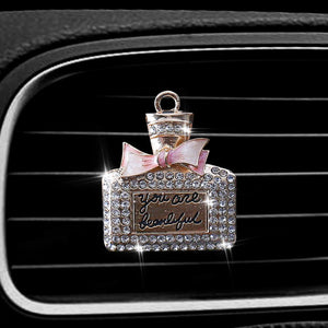 Air Outlet Perfume Clip Creative High-end Diamond-studded Perfume Bottle Car Air