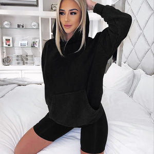 Loose Sweater Shorts Sports Suit