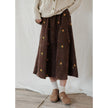 Retro Corduroy Half Skirt Embroidered Women