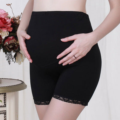 Pregnant women stomach lift shorts anti-light three-point lace safety pants adjustable leggings