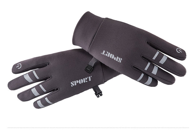 Reflective plus velvet warm gloves