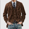 Corduroy Jacket Winter Solid Color Casual Blazer Fashion Warm Men Coat