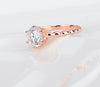 925 Silver Diamond Ring Rose Gold