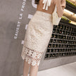 High Waist Crocheted Hollow Slit Sheath Skirt