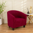 Solid Color Leaves Jacquard Sofa Cover All-inclusive Semicircle Cafe Chair