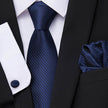 Men's Business Party Fashion Tie Square Scarf Cufflinks Set