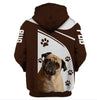 Men's 3D Digital Printing Wolf Dog Hooded Sweater