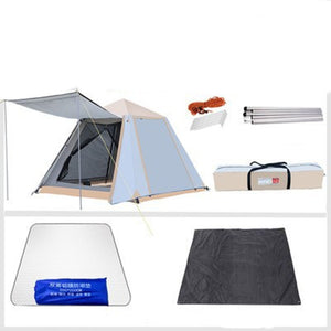 Fully Automatic Outdoor Quick-open Camping Camping Beach Sunscreen Thickening Rainstorm Double-layer Aluminum Pole Tent