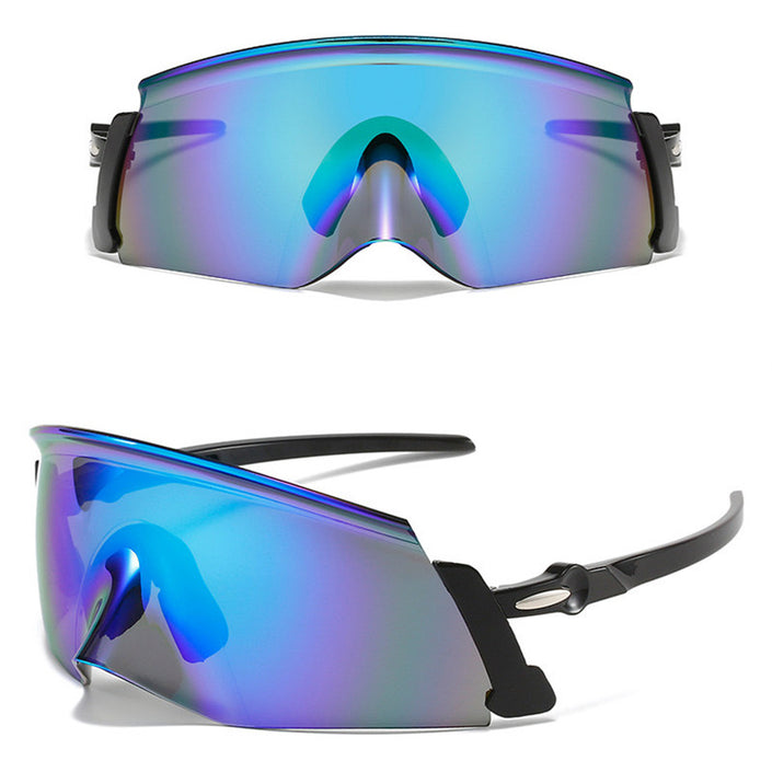 Frameless One-piece Riding Windbreak Sunglasses