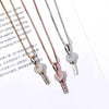 Necklace Jewelry Micro Inlaid Zircon 925 Silver Key Pendant for Men and Women