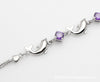 925 Sterling Silver Bracelet Wholesale, Dolphin Amethyst Bracelet, Women's Short Silver Jewelry