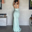 Off-shoulder Halter Butterfly Decoration Slim Fit Holiday Dress Women