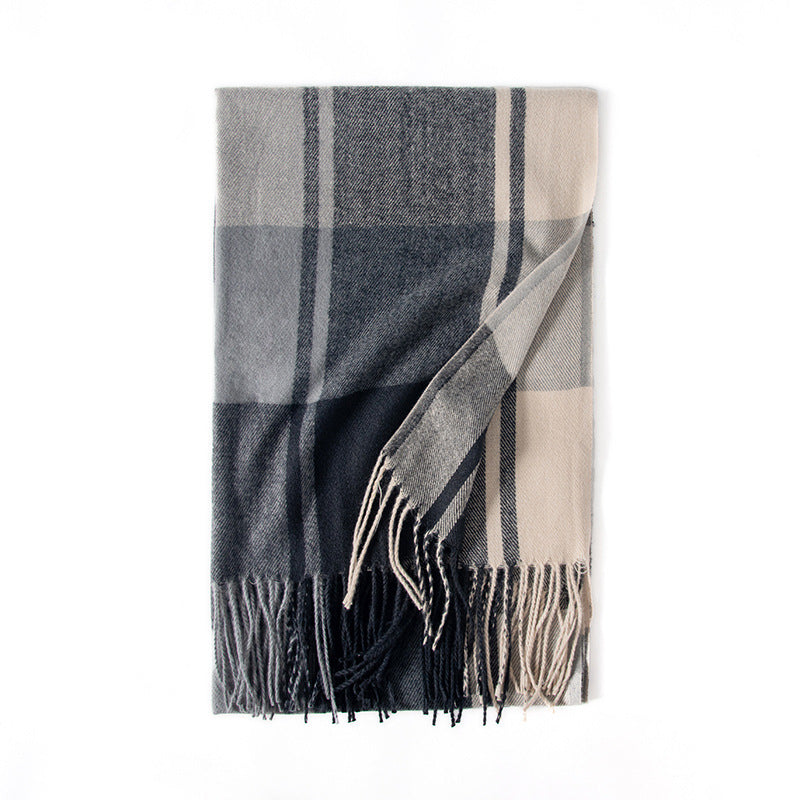 Winter Scarf Women Shawl Thickening Warm Fringe