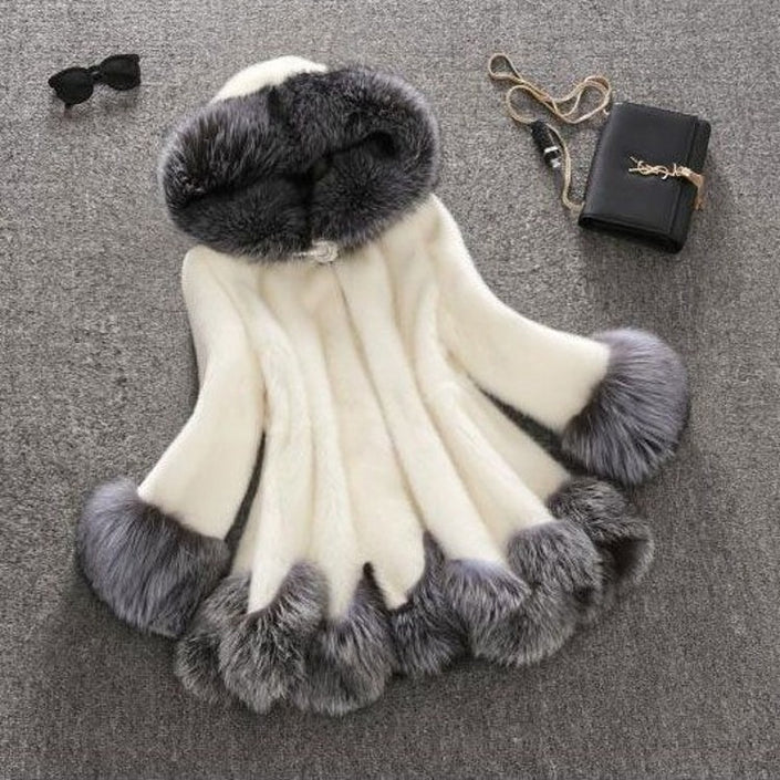 Faux fur mink fur coat